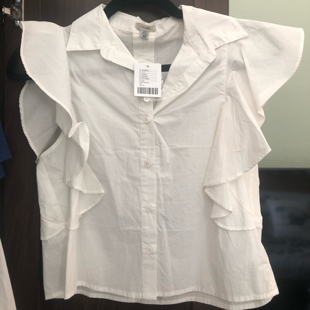 Urban Outfitters white button down shortsleeve NWT
